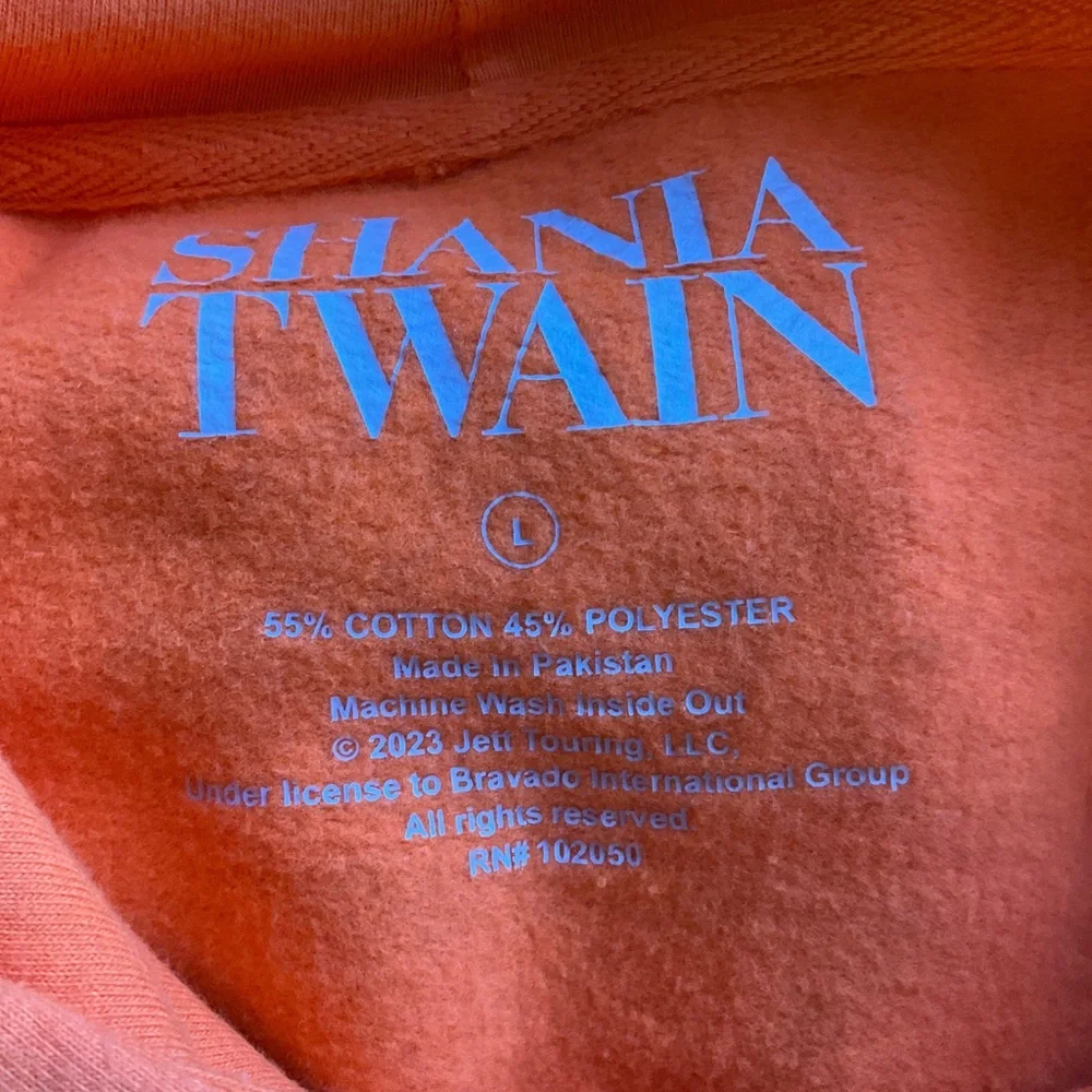 Shania Twain Queen Of Me Orange Hoodie Size Large - Picture 5 of 5